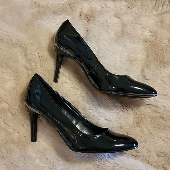 BANDOLINO BLACK PATENT LEATHER HEELS, SIZE 7.5 - NEW! - Picture 7 of 12